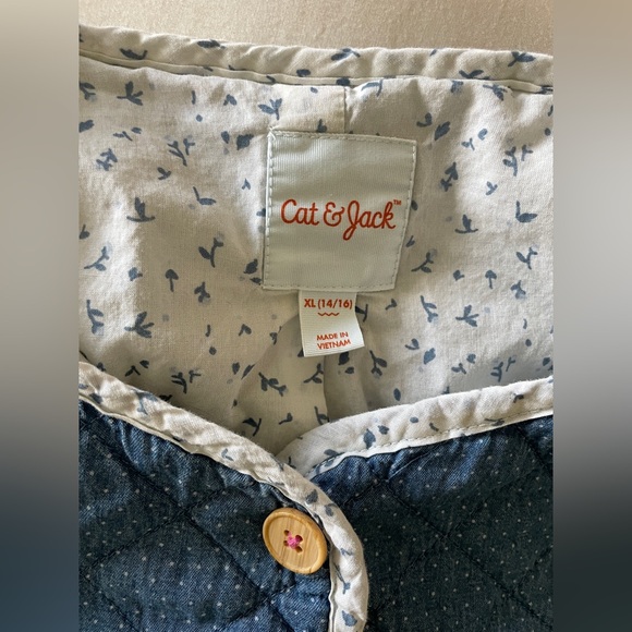 Cat & Jack RARE Cottagecore Quilted Patchwork Floral Jacket - XL 14/16 - Picture 4 of 5